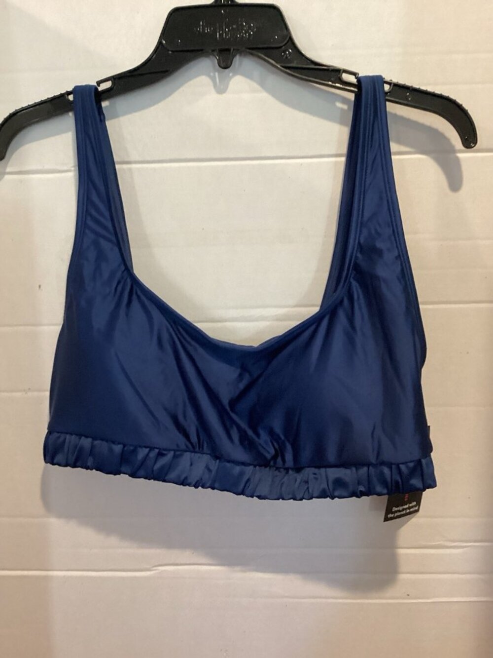 T100-Ladies No Boundaries Storm Blue Bikini Top Size X Large New With Tags